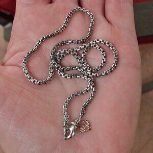David Yurman 2.7 mm 16 inch Box Chain - DY 14K Tag - Gift Boxed
